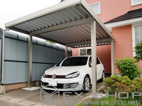 のカーポート ジーポートneo 積雪〜100cm対応Aタイプ+入隅水上カット 施工例