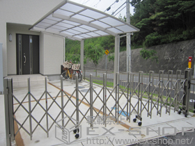 のカーゲート トリップゲート PB型 ノンレール 片開き 41S 施工例