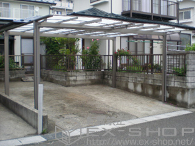 のカーポート エックスルーフ ワイド 積雪〜30ｃｍ対応 施工例