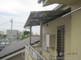 のバルコニー・ベランダ屋根 ライザーテラスII F型 屋根タイプ 単体 積雪〜20?対応 施工例