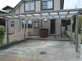 のカーポート アーキデュオ プレミアムワイド 積雪〜20?対応 施工例