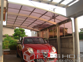 のカーポート レイナポート 積雪〜20cm対応+サイドパネル 標準用　54-08タイプ 施工例