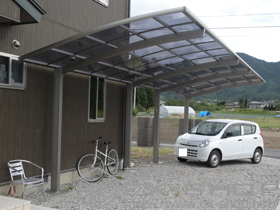 のカーポート カーブポートシグマIII 縦連棟 積雪〜30cm対応 施工例