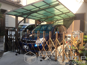 のカーゲート トリップゲート PB型 ノンレール 片開き 施工例