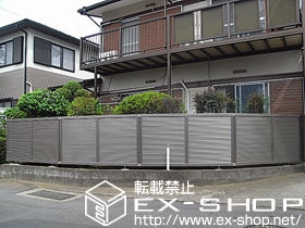 のフェンス・柵 ハイスクリーンフェンスA型 フリーポールタイプ 施工例