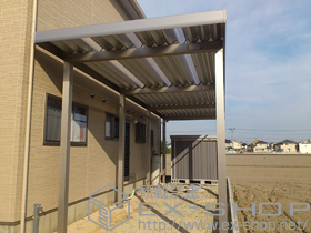 のカーポート ジーポートneo 積雪100cmＡタイプ 縦連棟 8本柱 積雪〜100ｃｍ対応 施工例