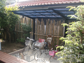 のサイクルポート・駐輪場 カーブポートシグマIII ミニ 積雪〜30cm対応 施工例