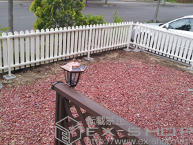 のフェンス・柵 レスティンフェンス7型 自由柱仕様 施工例