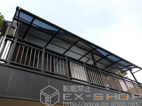 のバルコニー・ベランダ屋根 ライザーテラスII R型 屋根タイプ 連棟 積雪〜20cm対応 施工例