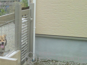 の門扉 エクスライン門扉12型 片開き 門柱仕様 施工例