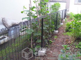 のフェンス・柵 イーネットフェンス1F型 自由柱タイプ 施工例