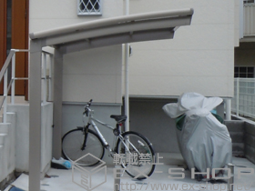 のサイクルポート・駐輪場 カーブパークシグマIII オープンタイプ 積雪〜20cm対応 施工例