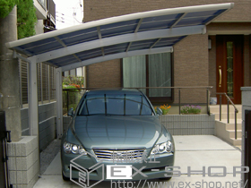 のカーポート レイナポート 積雪〜20cm対応+着脱式サポート柱（2本入り） 施工例