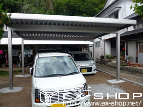 のカーポート ジーポートneo 積雪100cmＡタイプ 2台用 4本柱 角柱仕様 施工例