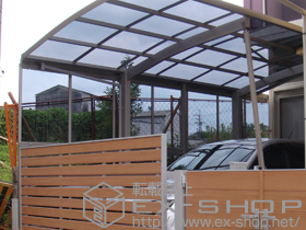 のカーポート プレシオスポート 積雪〜20cm対応+サイドパネル 施工例