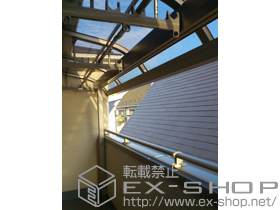 のバルコニー・ベランダ屋根 ライザーテラスII R型 屋根タイプ 単体 積雪〜20cm対応+吊り下げ物干し ショート 2本入 施工例