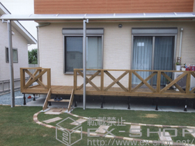 のテラス屋根 プレシオステラス R型 テラスタイプ 連棟 積雪〜20ｃｍ対応 施工例