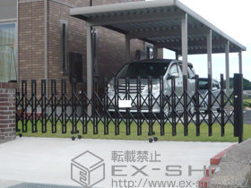 のカーゲート アルシャインII M型 Aタイプ ノンレール 片開き 430S 施工例