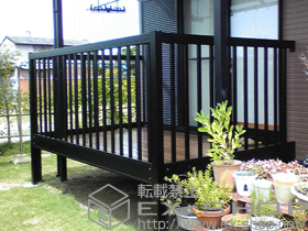 のバルコニー アクトステージA型 太格子 単体 柱建て式 施工例