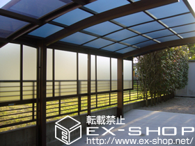 のカーポート プレシオスポート 積雪〜20cm対応＋サイドパネル H=10 施工例