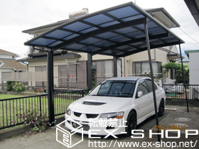 のカーポート レイナポートZ 積雪〜20cm対応＋着脱式サポート標準・ハイルーフ兼用 2本入り 施工例