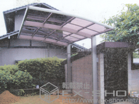 のカーポート レイナポート 積雪〜20cm対応+水平式物干し（カーポート柱用） 施工例