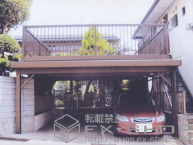 のカーポート ジーポートバルコニーneo 2台用　積雪〜100cm 施工例