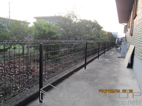 のフェンス・柵 イーネットフェンス1F型 自由柱タイプ 施工例