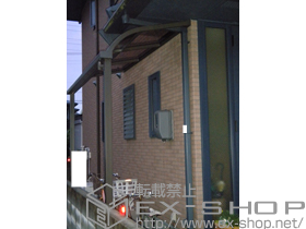 のテラス屋根 ライザーテラスII R型 テラスタイプ 単体 積雪〜20cm対応+吊り下げ物干し ロング 標準 2本入 施工例