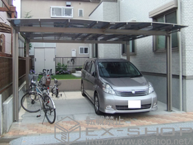 のカーポート エックスルーフ ワイド 積雪〜30cm対応 施工例