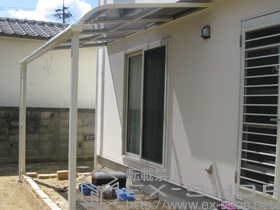 のテラス屋根 ライザーテラス? R型 テラスタイプ 積雪〜20cm対応 施工例