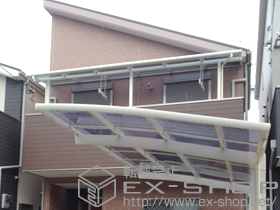 のバルコニー・ベランダ屋根 ライザーテラスII F型 屋根タイプ 積雪〜20?対応 施工例