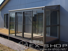 のテラス囲い・サンルーム ほせるんですII F型 床納まり ランマ無 積雪対応〜20? 施工例