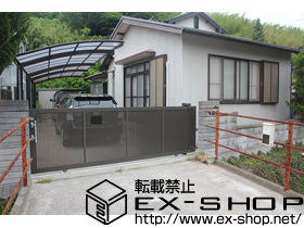 のカーゲート エススライドB型 片引き 手動タイプ 40-12 施工例