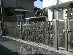 のカーゲート アルシャインII H型 Cタイプ　ノンレール両開き 施工例