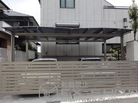 のカーポート エックスルーフ ワイド 積雪〜20cm対応 施工例