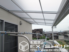 のバルコニー・ベランダ屋根 ライザーテラスＩＩ Ｆ型 屋根タイプ 単体 積雪〜20ｃｍ対応 施工例