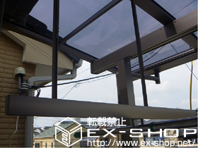 のバルコニー・ベランダ屋根 パワーアルファ L型 屋根タイプ 連棟　積雪〜20cm対応 施工例