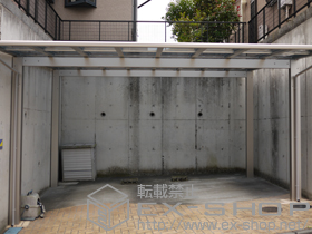 のカーポート エフルージュ ツイン 積雪〜20cm対応+落ち葉よけネット 施工例