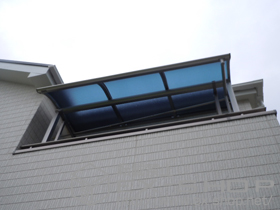 のバルコニー・ベランダ屋根 プレシオステラス R型 屋根タイプ 単体 積雪〜20cm対応 施工例