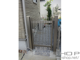 の門扉 ハイ千峰 片開き 柱使用 施工例