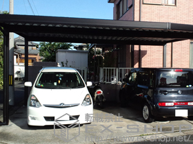 のカーポート テリオスポートIII 900 2台用 4本柱 積雪〜30cm対応 施工例