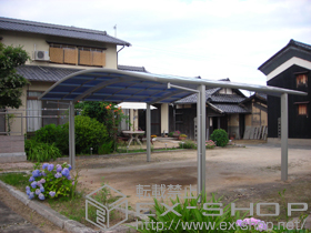 のカーポート レイナツインポート 積雪〜20cm対応+収納式物干しセット 2型 2本入り 施工例