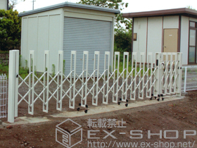 のカーゲート アルシャインII L型 Aタイプ ノンレール 両開き親子 (150+420)WP 施工例