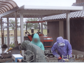 のカーポート ジーポートneo Aタイプ 1台用 角柱仕様 標準鼻隠し 積雪〜100cm対応 施工例