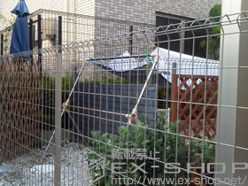 のフェンス・柵 イーネットフェンス1F型 自由柱タイプ 施工例