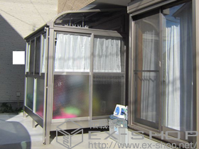 のテラス囲い・サンルーム ほせるんですII R型 床納まり ランマ無 積雪対応〜20? 施工例