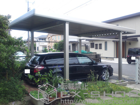 のカーポート レオンポートneo 標準鼻隠し 積雪〜50cm対応 施工例