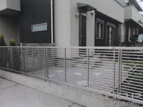 のフェンス・柵 エクスラインフェンス12型 自由柱施工 施工例