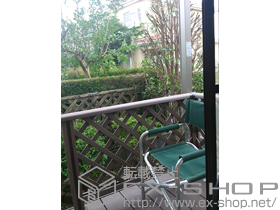 のウッドデッキ リコステージII 単体＋デッキフェンス 施工例